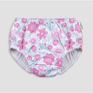 NWT Green Sprouts Floral Print Reusable Swim Diaper Boho Cottage Pink 12 Months
